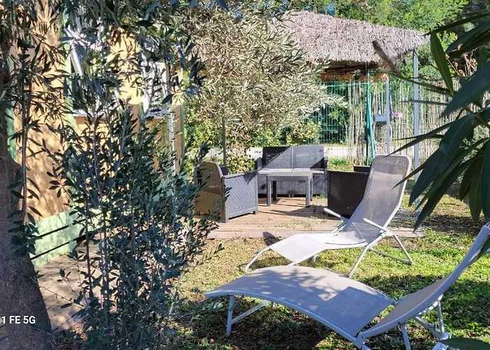 木屋 Climatise Avec Patio En Haute Corse 5 Couchages Camp du Cap Sud